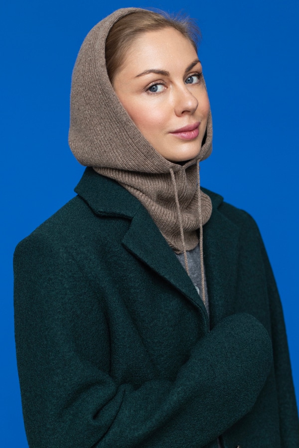 Капор-балаклава из пушистой100% merino wool premium quality  шерсти - Шалфей, тауп, экрю, черный, темный тауп, темный серый