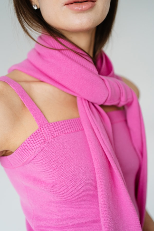 Cashmere двойка: топ + укороченный джемпер - Розовый